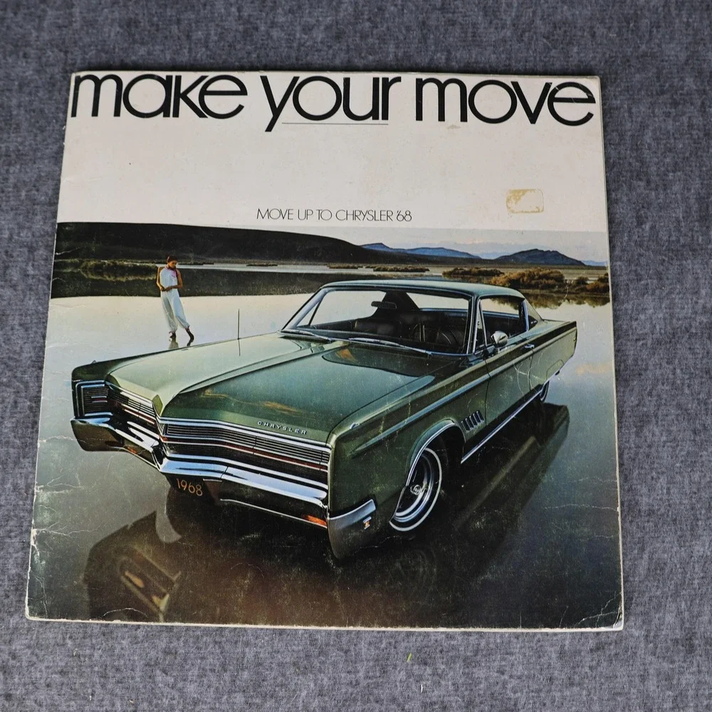 Vintage Chrysler Make Your Move 1968 Car Brochure New Yorker Newport Multicolor